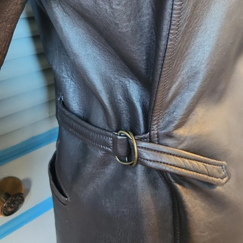 Knoles & Carter Dark Brown Leather Jacket - Picture 12 of 15